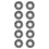 10 pezzi cuscinetti in miniatura 1018 8x22x7mm argento 16