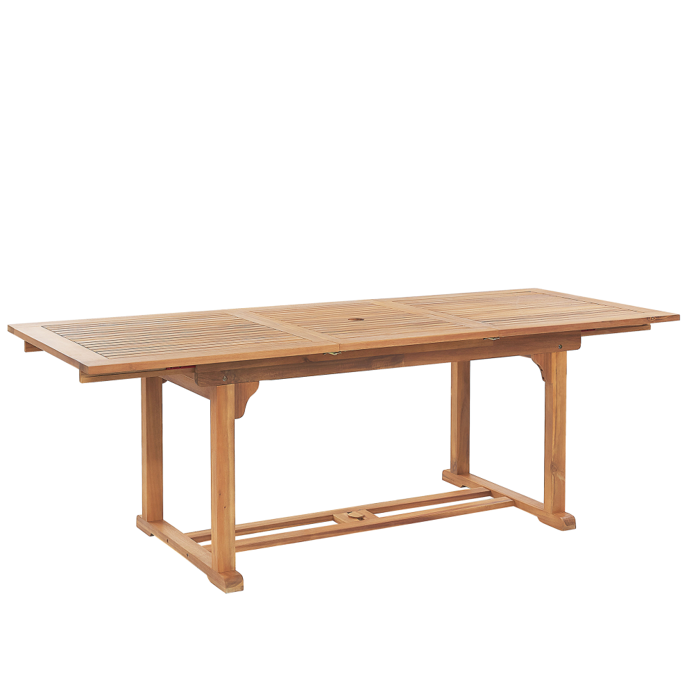 Extending Garden Dining Table JAVA 160/220 cm 90 cm Acacia Wood Light Brown-image-OPC-PKYX7MN-NEW