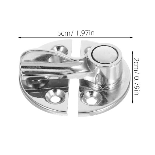 Silver Zinc Alloy Latch For Cabinet Precision Rotating Design 2