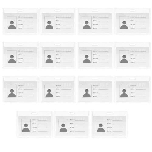 Raindrops Transparent Id Cover, Clear Card Protector For Office, 15pcs