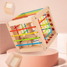 Bunte Holz-Babysortierwürfel, Sensorik- & Feinmotorik-Geschenk