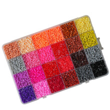 Draagbare 24 kleuren puzzel kralen knutselset 2,6 mm-boomend