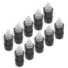 10 piezas de bornes de terminal M8x45mm de hierro, negro