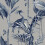 Belgravia Decor Azzurra Leaf Navy Silver Wallpaper 9506 1