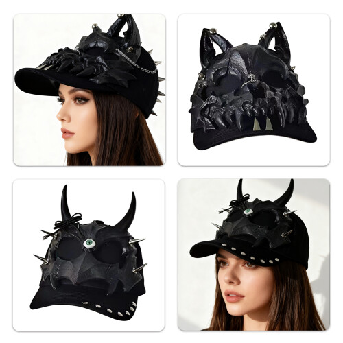 Goth Devil Ear Cap Dames Tieners Dark Series Evenement-wolforen 2