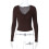 Basic crop-top met ruches en col voor dames, getailleerd-S 4