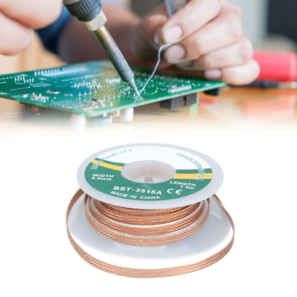 Low Residue Desoldering Braid 1.5M Copper Alloy Wick 3.5Mm Solder Removal Tool 4601357821407