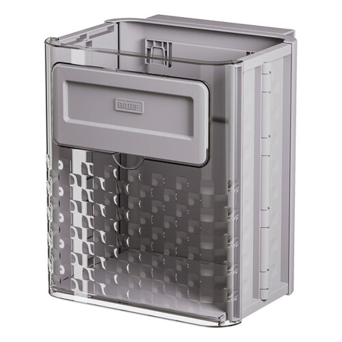 Kitchen Wall Mounted Foldable Hanging Bin Grey Large Capacity Hanging Cabinet