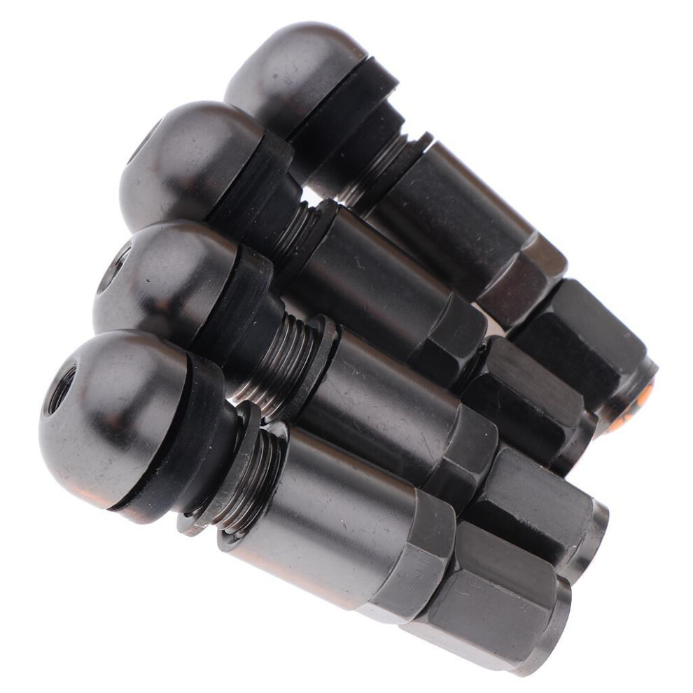 (Gray) 4 Pcs Car Tubeless Wheel Dust Caps Tire Valve Stems-image-OPC-PMQJYVG-NEW