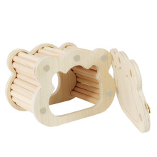 wooden house Cloud-Shaped Hamster Habitat For Dwarf Hamsters Small Pet House Wood Construction Compact Size