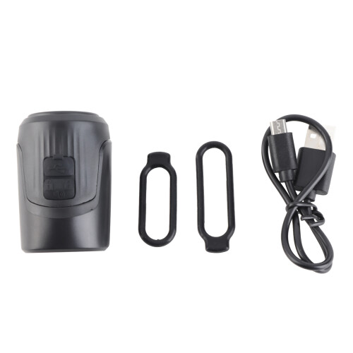 Noir 125dB USB sonnette de vélo 60x38x38mm 200mAh 2
