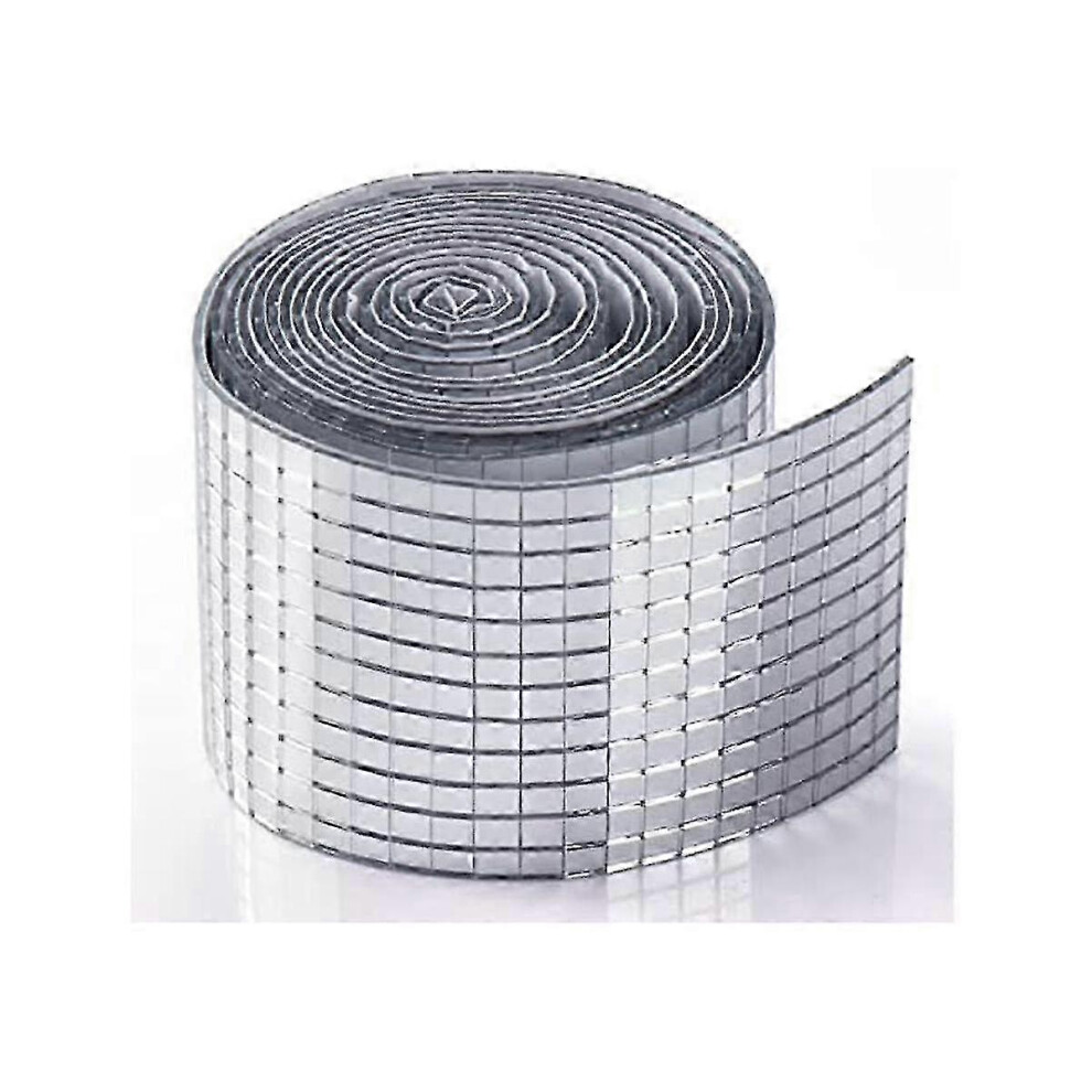 Kikidex (As Show, One Size) 4320Pcs Silver Self Adhesive Mosaic Mirror Tiles For Crafts,For Disco Ball Stickers Craft, Home Decoration(5X5mm,Silver)