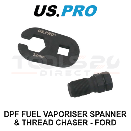 us pro US PRO Tools DPF Fuel Vaporiser Thread Restorer & 22mm Spanner - Ford 6297