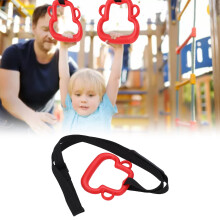 Children Gymnastic Rings with Adjustable Straps, 331lb Capacity, Red