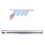 Aluminium Alloy Wall Ticket Rack 45cm/17.7in Kitchen Order Holder 16