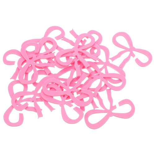 25St Rosa Acrylic Drink Tags Bowknot För Bröllop Fest