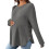 Autumn Winter Maternity Pullover Stretchy Fabric Loose-XL Gray 1