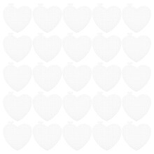 30St Vit Hjärtformad Mesh Canvas I Pe, Idealisk För Kreativt Hantverk