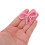 25St Rosa Acrylic Drink Tags Bowknot För Bröllop Fest 4