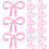25St Rosa Acrylic Drink Tags Bowknot För Bröllop Fest 10