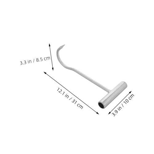 Robust Galvaniserad Manhole Lifting Hook För Hem Och Silver 2