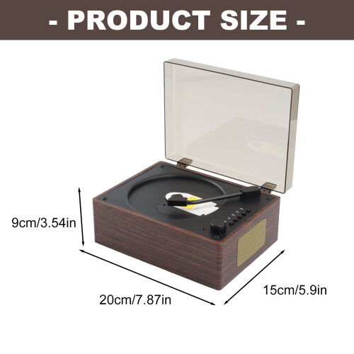 Disc Player Wireless Speaker Rechargeable-Wood g rain white 2