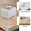 2Pcs White Waterproof Power Distribution Box with Clear Cover ABS Pc 8