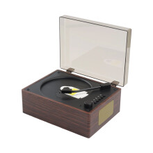 Rechargeable Disc Player Wireless Speaker Outdoor-wa lnut color