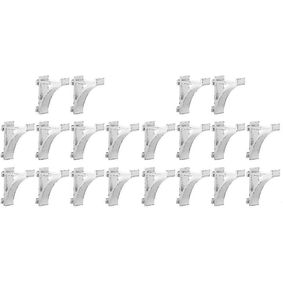 Kikidex (As Show, One Size) 20 Pcs Freezer Shelf Clips Refrigerator Support Hooks Cooler Shelf Brace Tw