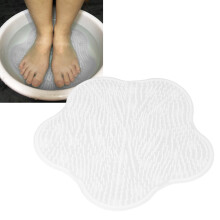 Silicone Dusch-Fußschwamm – Tote-Haut-Entferner, 29x27cm, Weiß