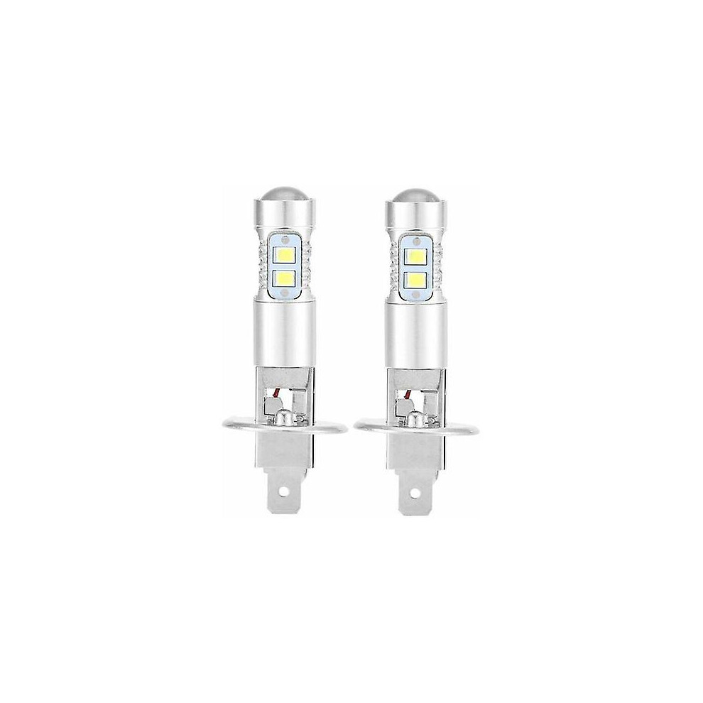 Kikidex (As Show, One Size) Headlight Bulbs, 2X H1 6000K Ultra 100W Low Beam Led Headlight Bulbs Kit White