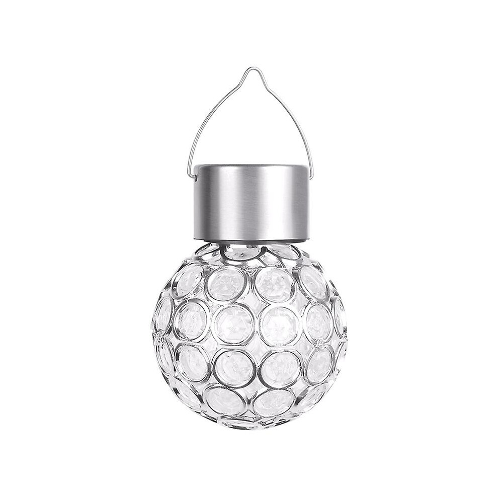 Kikidex (As Show, One Size) Led Solar Lantern Hanging Lamp Waterproof Hollow Ball Outdoor Garden Decorative Lights