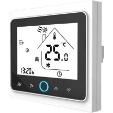 (As show, One size) WiFi thermostat for gas boiler, smart thermostat, LCD display (TN screen), -white/black