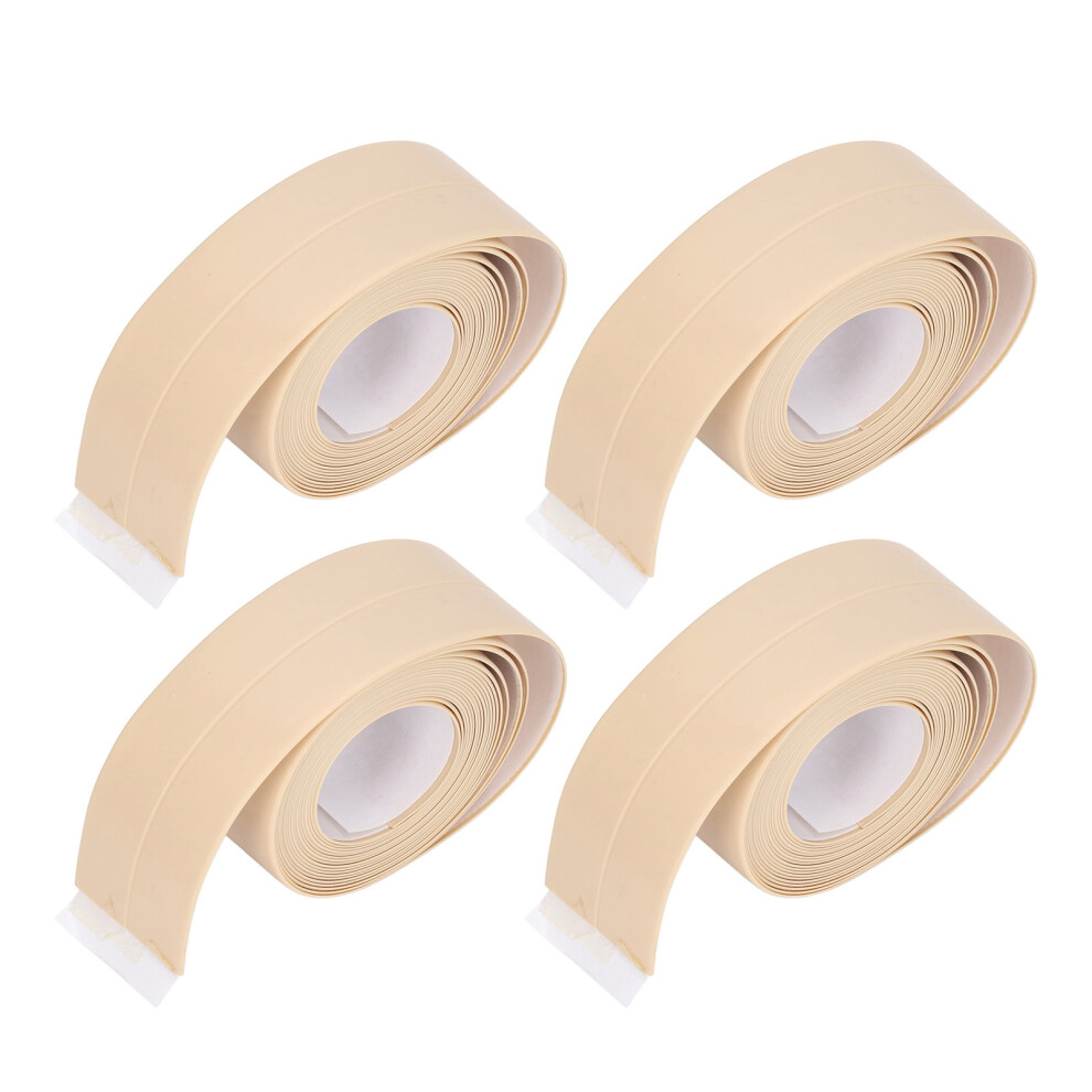 4Pcs Pvc Waterproof Sealant Strips For Kitchen & Bathroom, 3.5Cm 3791357825305