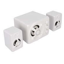 Computerlautsprecher 2.1 USB Stereo Subwoofer mit RGB-Beleuchtung Weiß