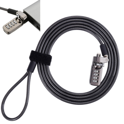 Laptop Lock Cable with 4 Digit Password Security for Notebook & Electronics 1
