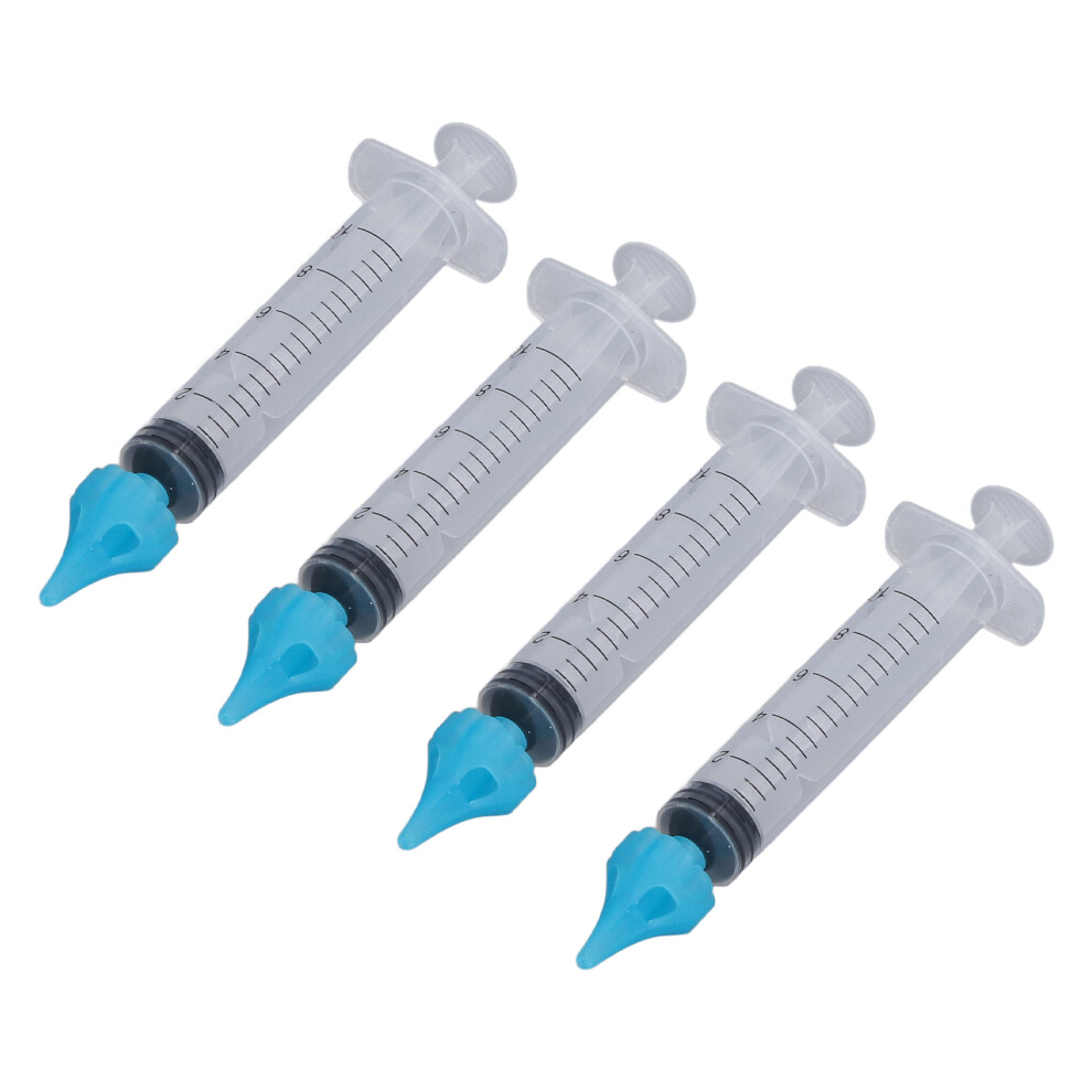 4pcs Silicone Ear Wax Removal Syringe Set, 10ml, Safe for All Ages