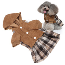 Vestido cálido para perro con sombrero, talla PuppyXL, poliéster