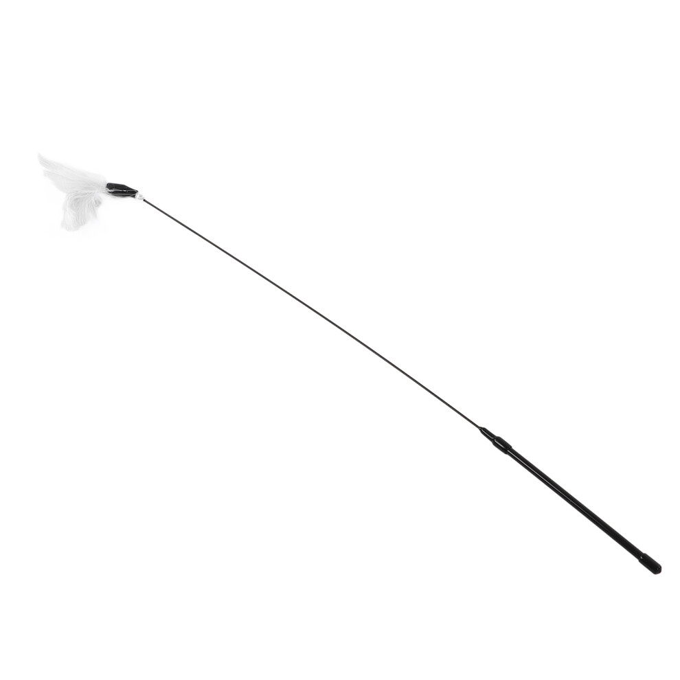 Interactive Cat Feather Wand with Bell, 62cm, White-image-OPC-PMQKKKQ-NEW