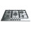 Hotpoint 75cm Five Burner Gas Hob : Stainless Steel 1