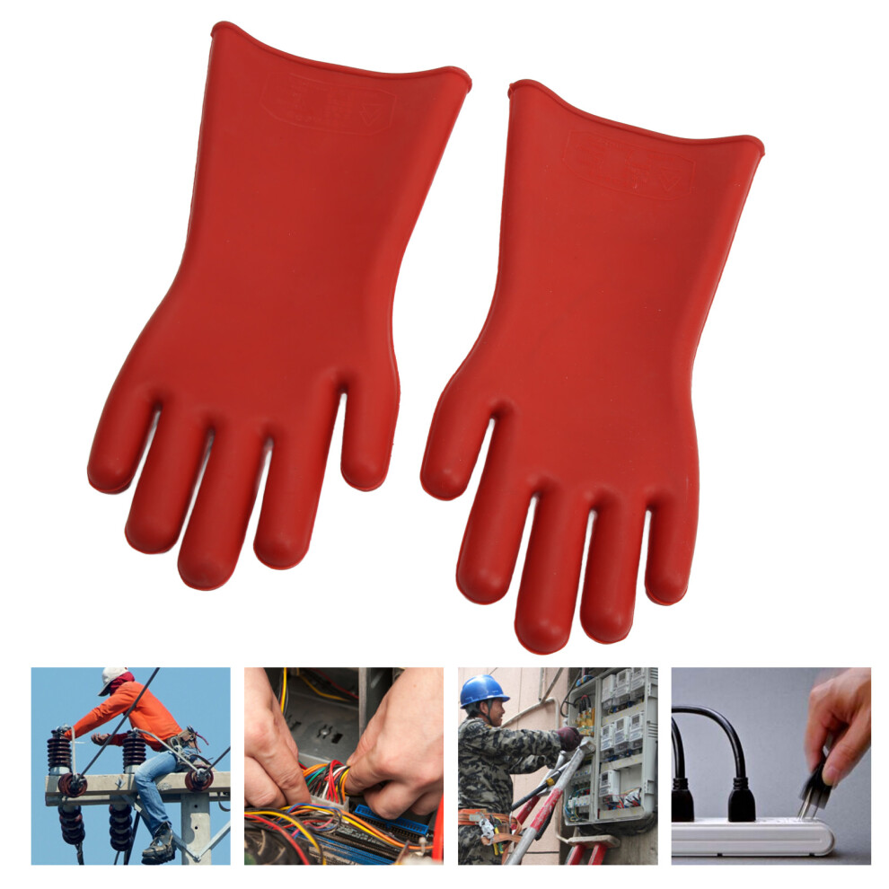 Electrician Safety Gloves: 10000V Insulation Natural Rubber 7641357829802