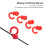 4Pcs Archery Bow String Silencers Rubber Shock Absorbers for Compound Bow Red 7