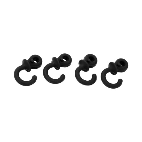 4Pcs Archery Bow String Silencers Rubber Shock Absorbers for Compound Bow Black 1