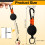 High Elasticity Rebound Key Clip Practical Metal-Orange 4