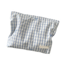 Plaids Makeup Bag Travel Toiletry Bag with-blue grids bow