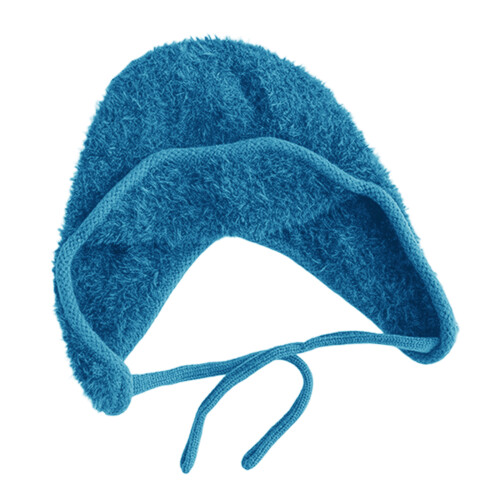 Windproof Winter Knit Cap Thermally Lined Ear-lake green