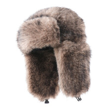 Classical Cold Weather Trapper Hat Plush Lining Full Day-Khaki