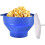 Popcorn Popper Microwave Bowl Blue Foldable, Reusable Microwave Safe Popcorn Bowl 4