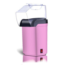 Hot Air Popcorn Popper Electric Pink 2-Min Fast Popping Includes Measuring Cup And Butter Melting Tray For Movie Night