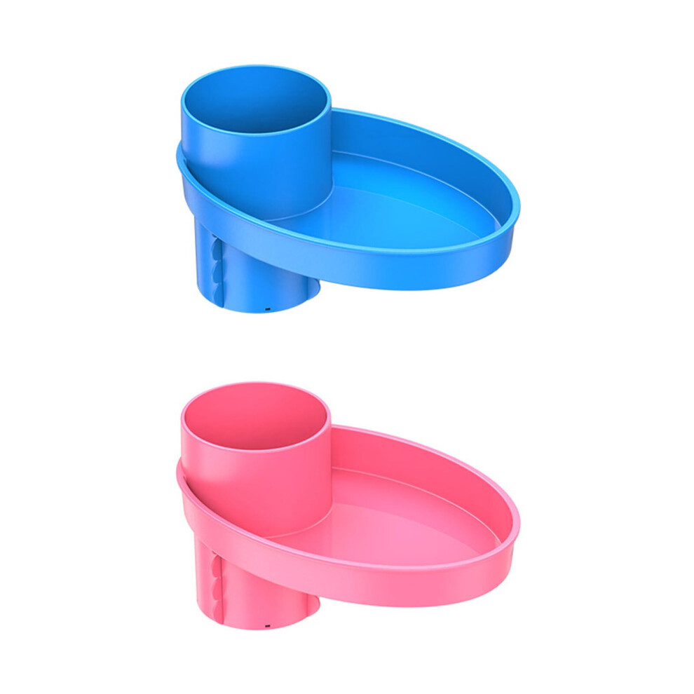 Stroller Cup Holder Tray 2-Piece Set With Anti-Slip Pad For Stroller Snack Spill Prevention